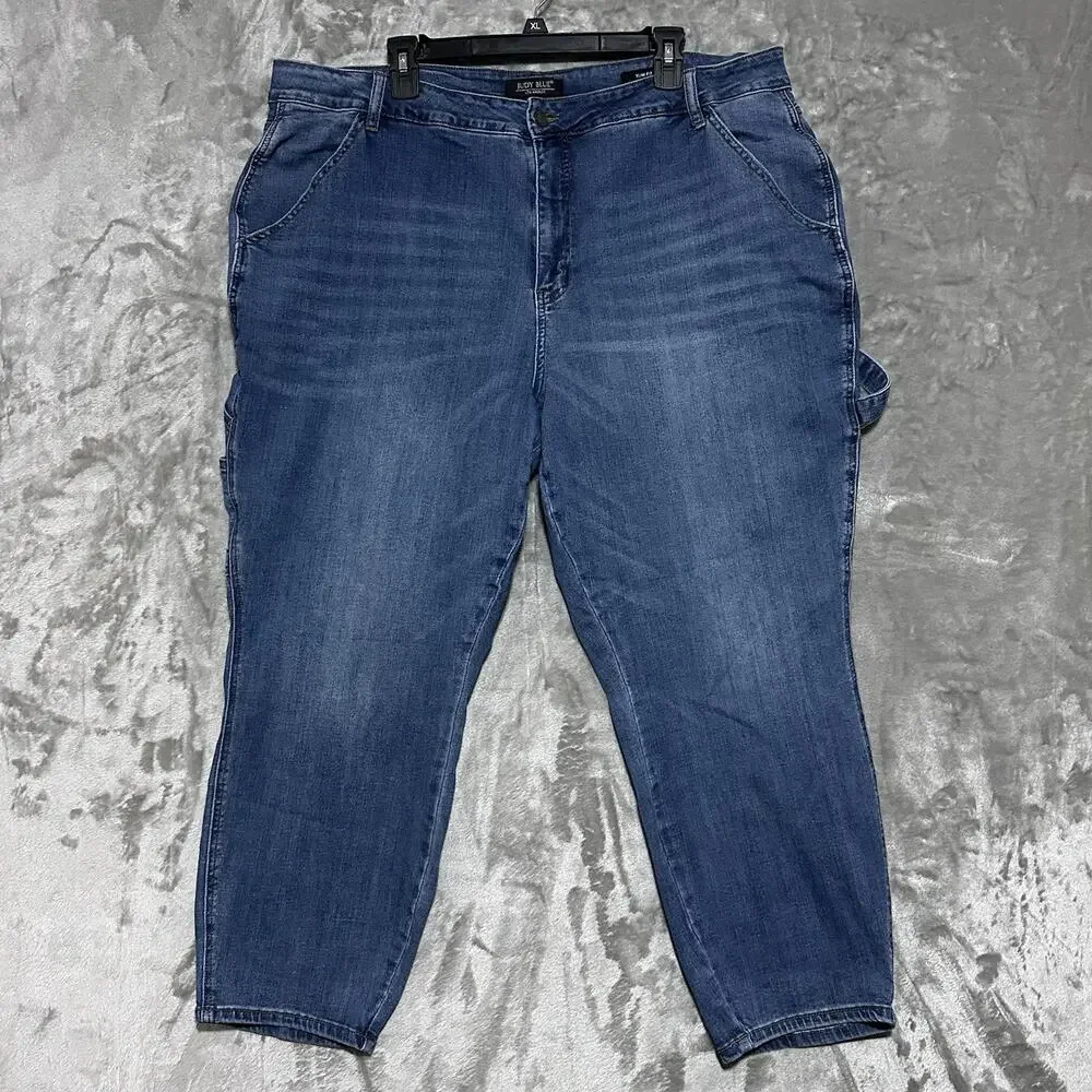 Judy Blue Womens 24W Jeans LOT of 2 Slim Fit Carpenter Blue Skinny Fit Capri Blk - Picture 2 of 16